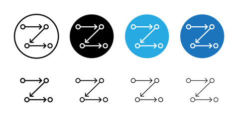 Process, method, step, procedure or workflow icon linear logo isolated