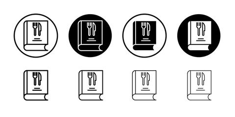 recipe book icon linear logo isolated