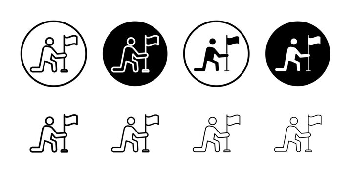Surrender, capitulate, give up icon linear logo isolated