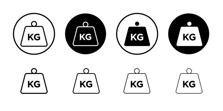 Weight kilogram icon linear logo isolated