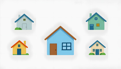 House Icon Set, house icon or logo isolated sign symbol illustration, home icon , with white tonespng