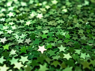 Close-up of green star cluster