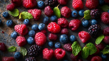 Fototapeta premium Organic food background and copy space. Food photography featuring various fruits and vegetables on an isolated white background. High resolution product