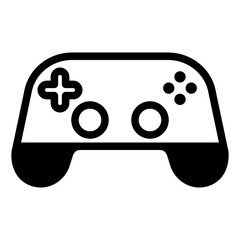 game controller icon in semi solid style on white background