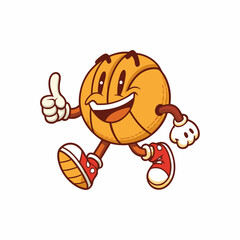 nergetic and Playful Cartoon Basket Mascot, Fun and Friendly Character with a Big Smile, Cute and Quirky Icon for Sports, Grocery, and Outdoor Activity Branding