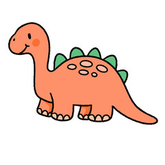Collection of cute cartoon dinosaurs 