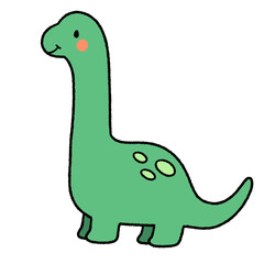 Obraz premium Collection of cute cartoon dinosaurs 