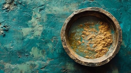 Indian dal. A traditionalIndian soup featuring lentils. A bowl of spicy dhal curry, seasoned with spices and herbs, sits against a rustic black wooden background. An authentic Indian dish, captured