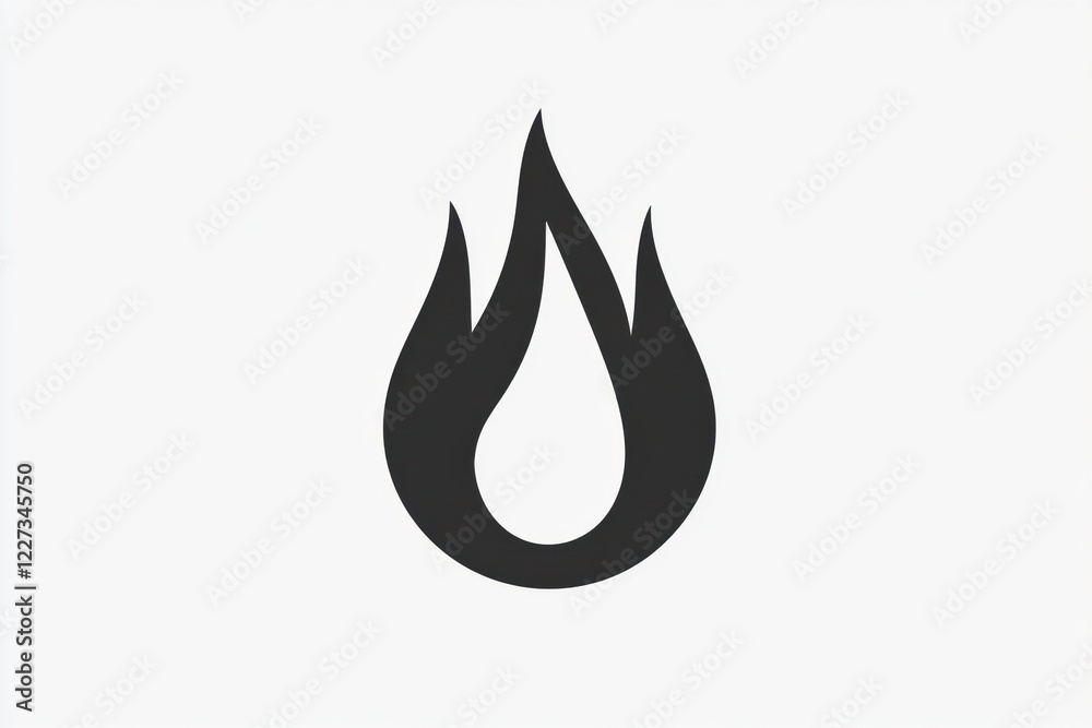 Leinwandbilder flame icon design on a plain background suitable for various applications and creative projects. gen