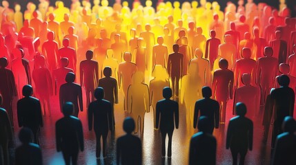 Obraz premium Diverse Human Figures in Dynamic Composition Representing Unity and Community in Germany