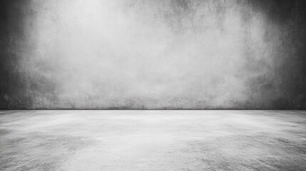 A simple, clean, and empty studio space with white walls and concrete floors, ideal for showcasing products or creative photography.