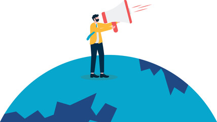 Social media illustration, business concept, web design

