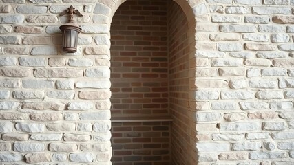 Vintage white brick tile wall pattern background, stone, wall, brick
