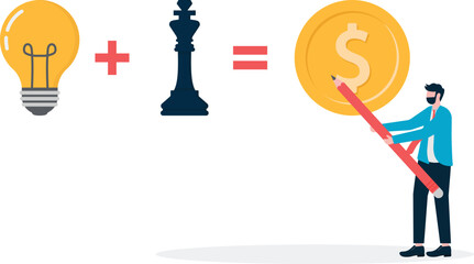 Social media illustration, business concept, web design

