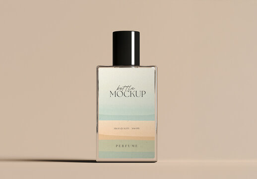 Elegant Perfume Bottle Mockup &ndash; Realistic, High-Quality Branding and Packaging Design for Luxury Fragrances, Generated with AI