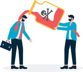 Social media illustration, business concept, web design

