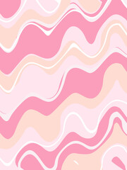 Pink yellow doodle abstract background. Illustration for banner, poster, card