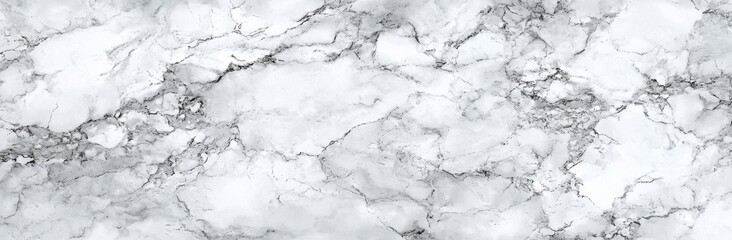 Obraz premium Marble granite white panorama background wall surface with black pattern graphic abstract light elegant gray for floor ceramic counter texture stone slab smooth tile silver natural
