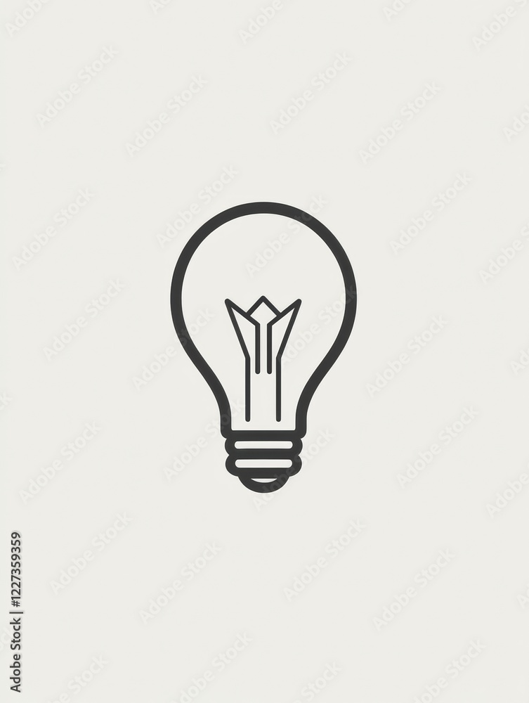 Leinwandbilder light bulb design in a minimalistic style suitable for modern decor or energy efficient solutions. g