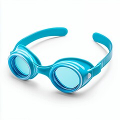 Bright Blue Youth Swimming Goggles for Pool and Beach Fun