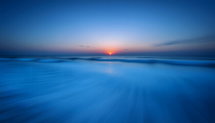 Blue magic - long exposure seascape before sunrise , with white tonespng