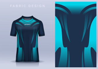 Fabric textile design for Sport t-shirt, Soccer jersey mockup for football club. uniform front view.	