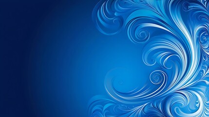 Abstract Blue Swirls Design Background Image