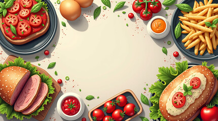 Delicious Food Menu Template Vector Design