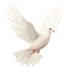 Elegant white dove soaring gracefully.