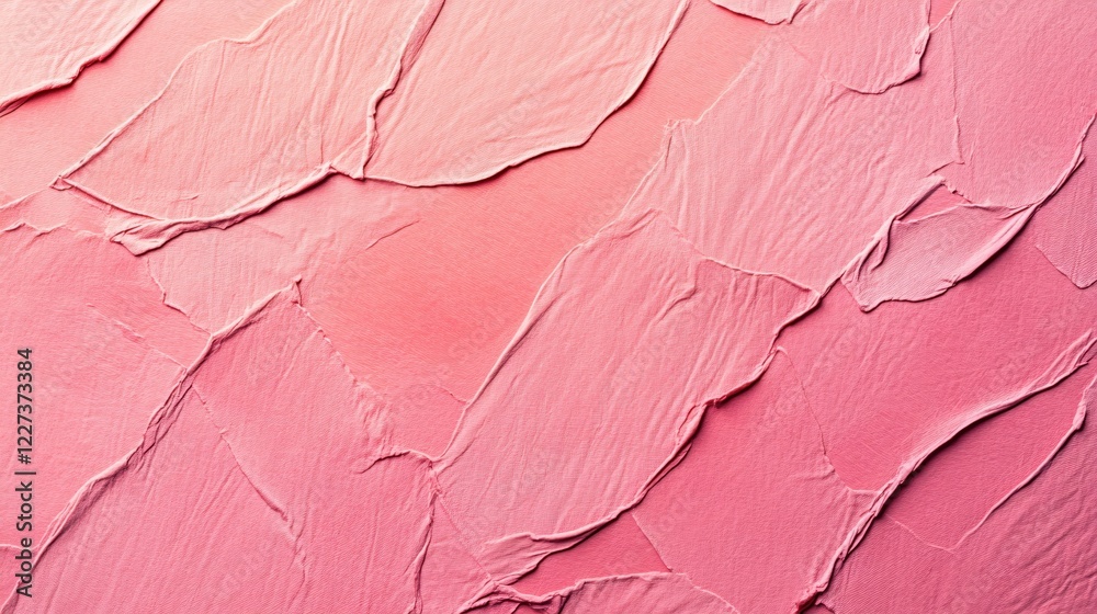 Aufkleber Pink textured paint strokes on canvas creating a soft and artistic background with light and shadow