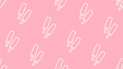 Valentine Day cute seamless pattern with ice cream illustration. Ice cream hand drawn illustration. Perfect for Valentine day event, wrapping paper, fabric, wallpaper, textile