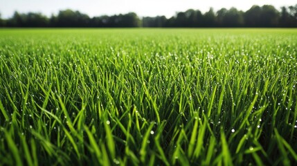 Fototapeta premium Water droplets on grass
