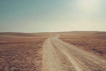 Fototapeta premium Dirt Road in Field