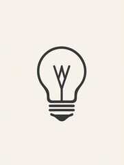 Creative light bulb design on neutral background showcasing a modern minimalist aesthetic and innovative ideas. Generative AI