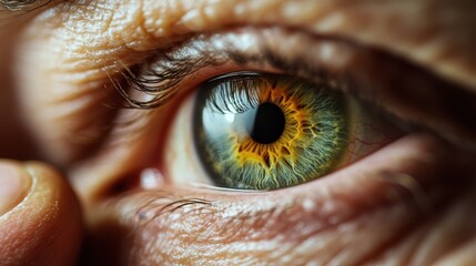 Close-Up of an Intricate Human Eye with Unique Colors