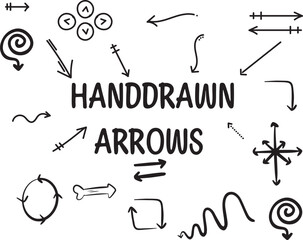 set of hand drawn arrows