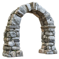 A stone archway on transparent background
