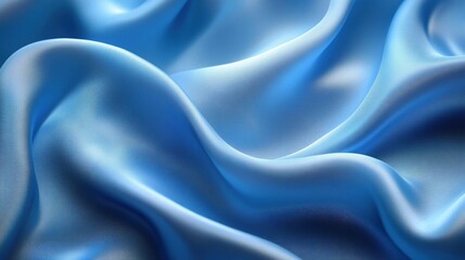 Flowing blue silk fabric with soft folds and subtle lighting