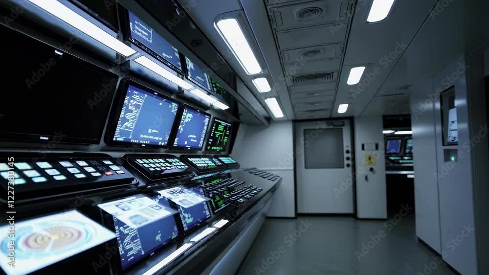 Aufkleber advanced control room showcases state-of-the-art technology for monitoring and communication