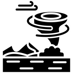 Sandstorm glyph icon