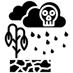 Acid Rain glyph icon