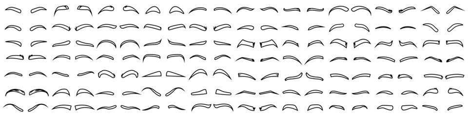 Brows icon vector set. Eyebrow illustration sign collection. Forehead symbol or logo.