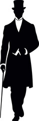 19th century gentleman silhouette