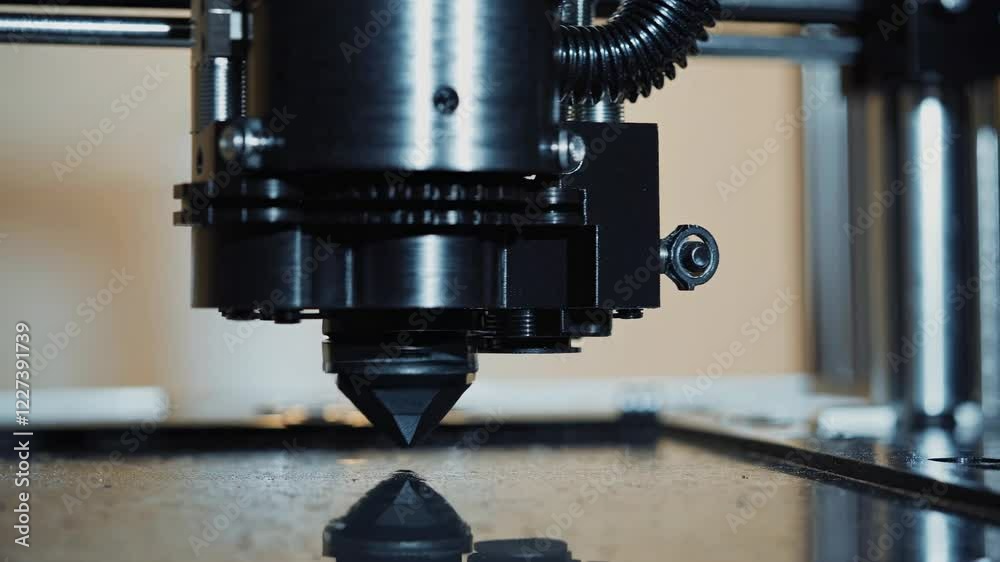 Poster Exploring the intricate process of 3D printing with a high-precision printer in action