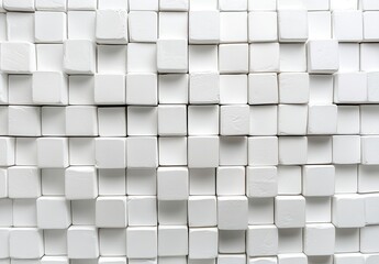 Abstract White Cubic Texture Background