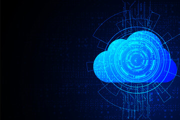 Modern cloud technology futuristic, online storage, work from home	
