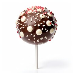 the AI Image Generator, Single Cake Pop Sprinkled with Decorations