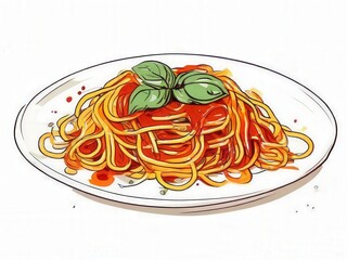the AI Image Generator, Plate of Spaghetti with Cherry Tomatoes