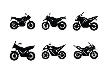 Obraz premium Electric bike silhouette isolated on white clean background