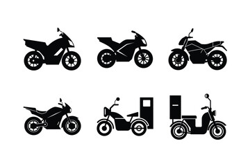 Naklejka premium Electric motorcycle silhouette isolated on white background